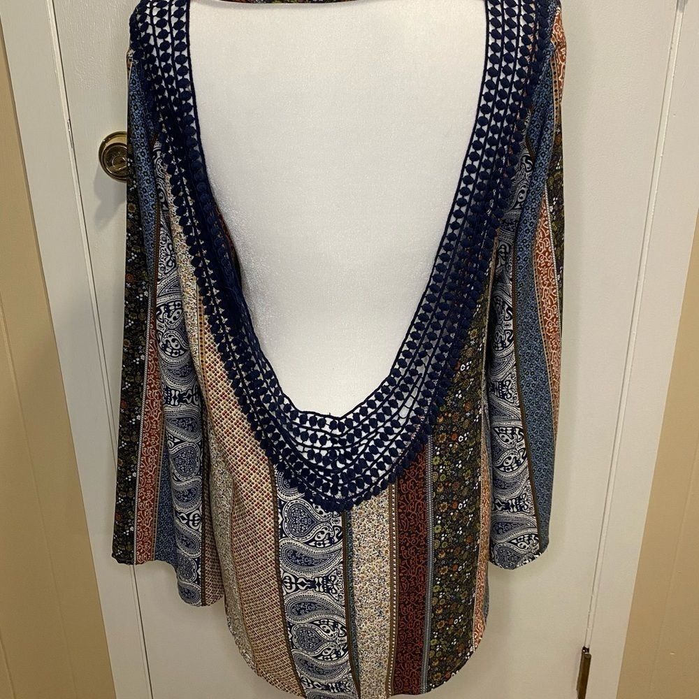 Vintage Havana Open Back Blouse - Picture 1 of 7